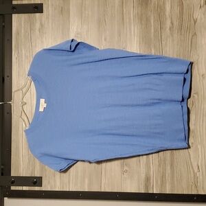 Blue short sleeve sweater
